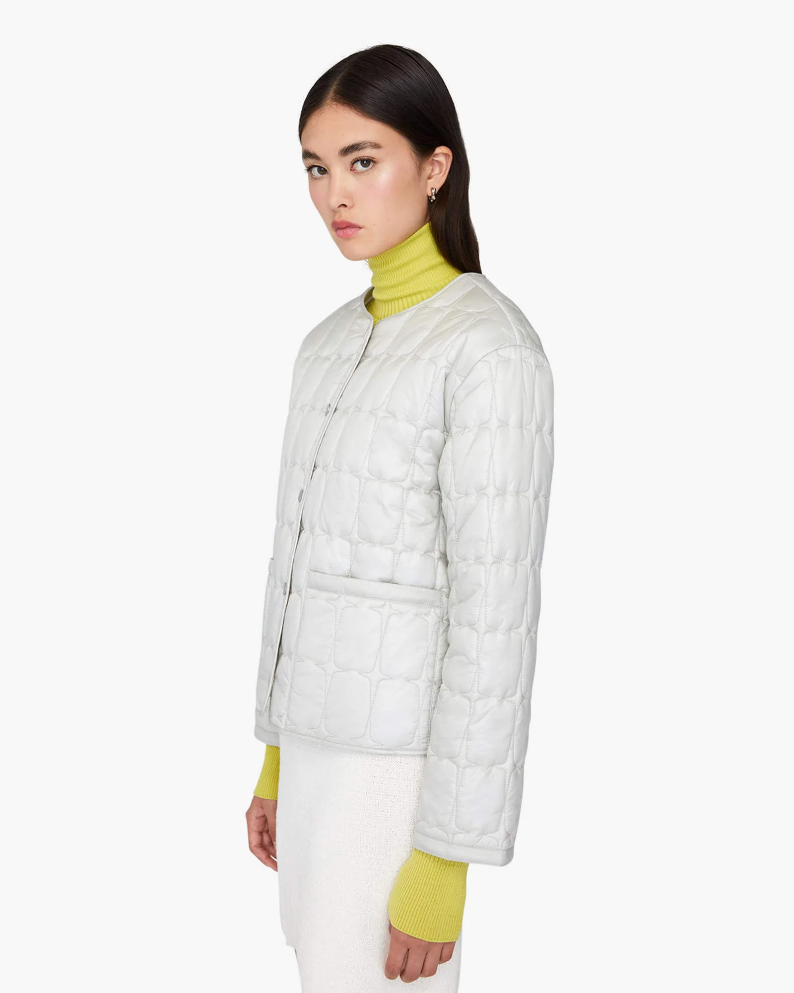 VIRGINIA | Lightweight Quilted Collarless Jacket - Image 3