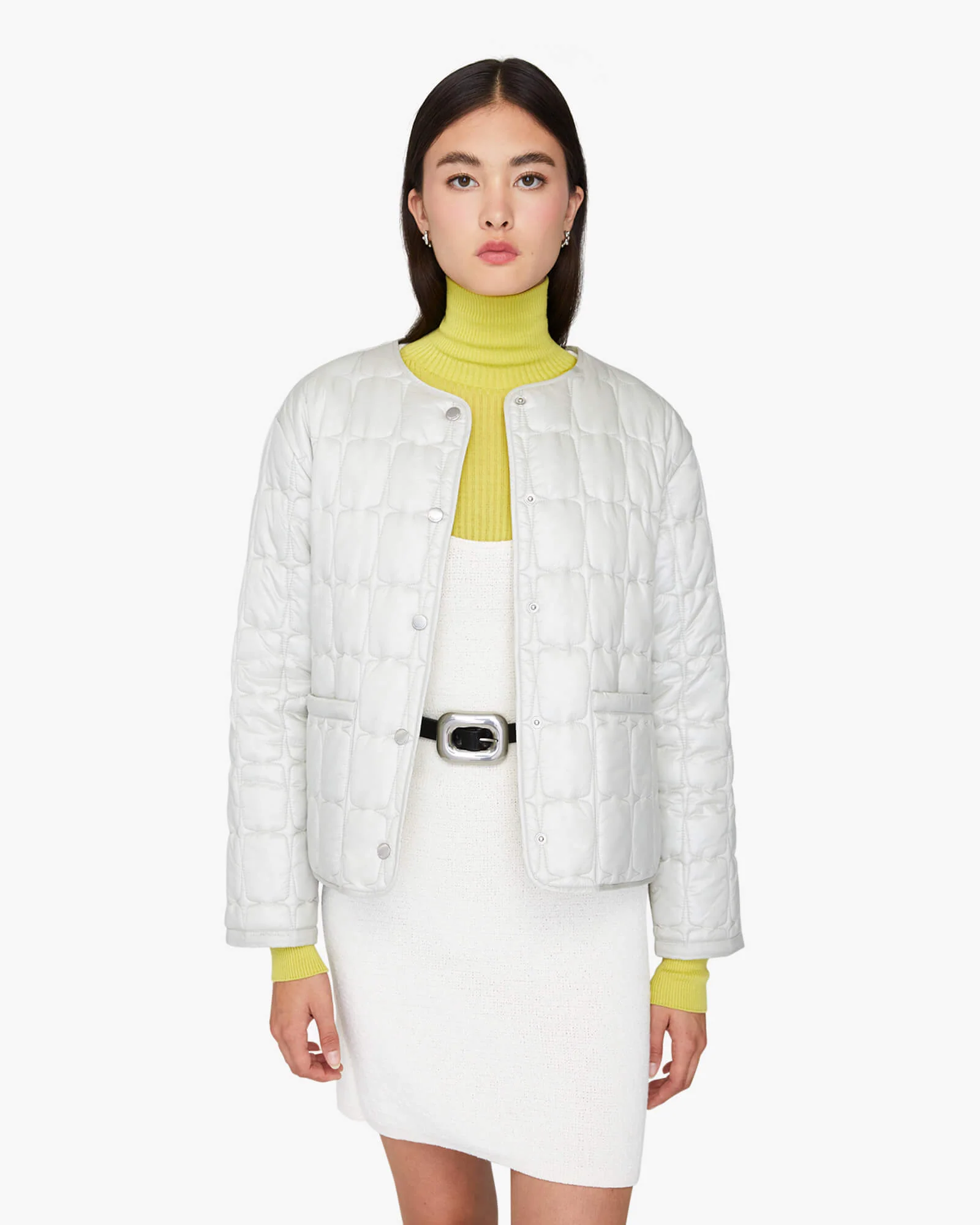 VIRGINIA | Lightweight Quilted Collarless Jacket - Image 8